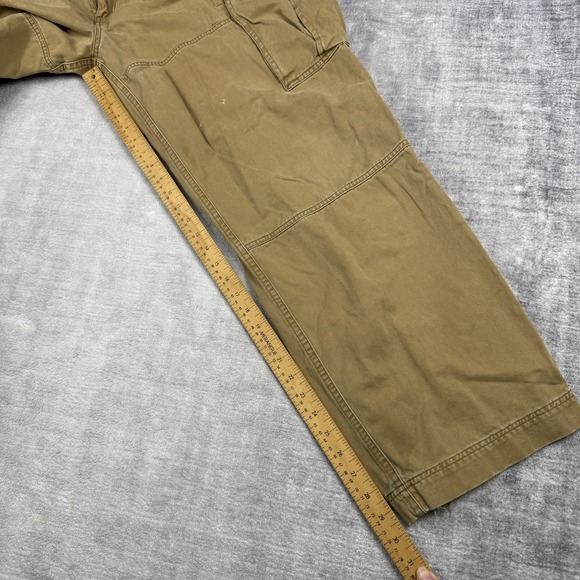 Vintage Abercrombie Fitch Pants Mens 36R Beige Vtg Y2K Paratrooper Cargo Relaxed - Picture 11 of 14